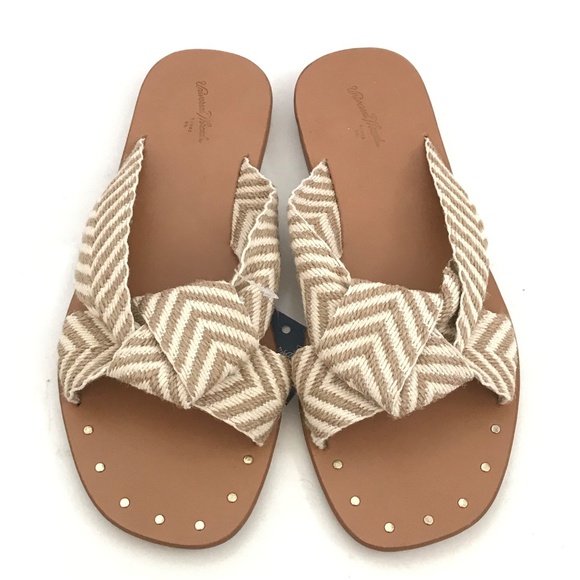 UNIVERSAL THREAD Knotted Slide Sandals Tan Slip On Sandals Women’s Size 7.5 - Picture 3 of 15